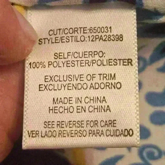 Want and Need Blue Orange Boxy Cold Shoulder Drop Sleeve Crochet Trim Top 2X - Picture 12 of 12